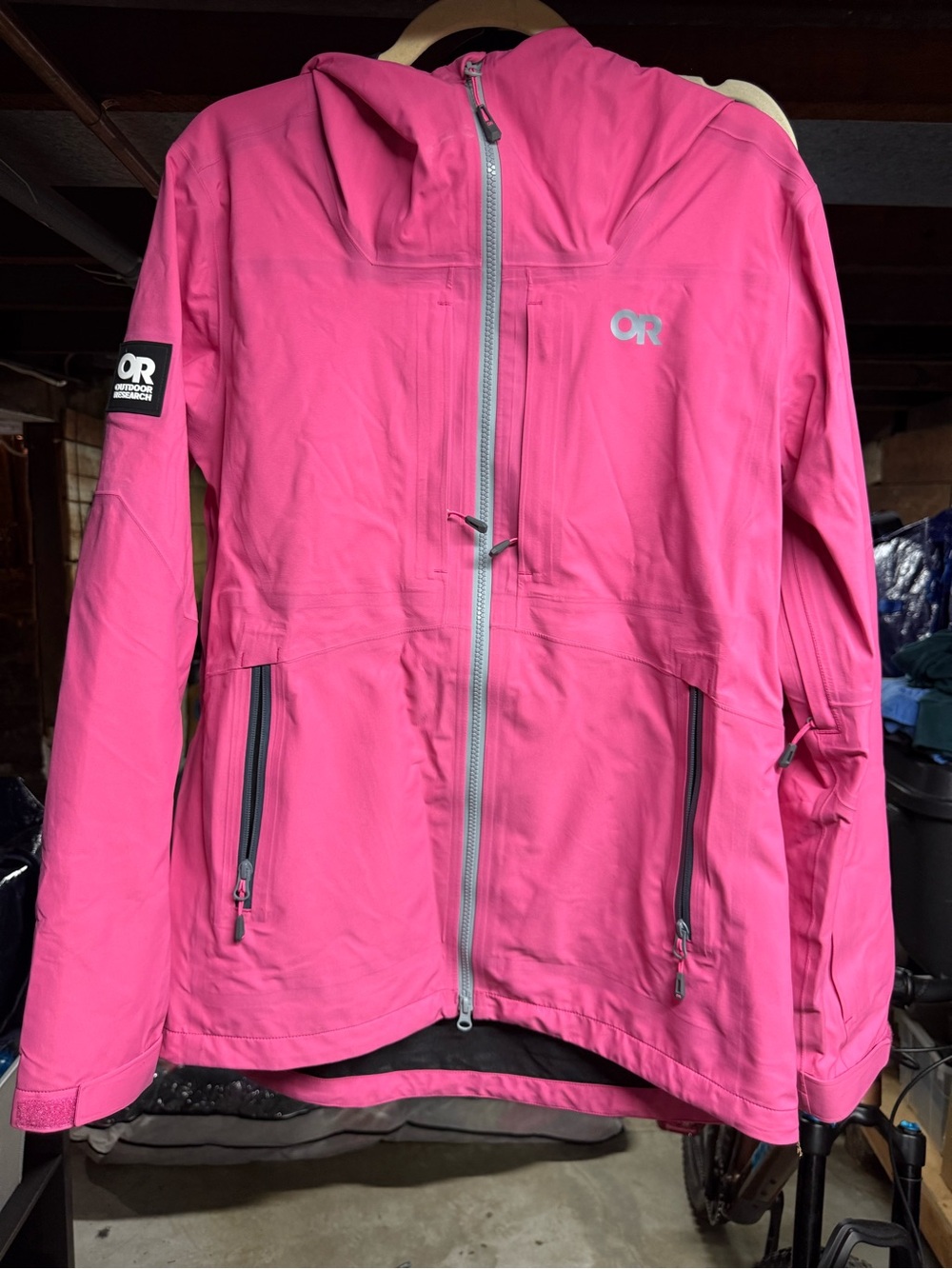 Outdoor Research Women's Pink Hooded Jacket skytour ascent shell